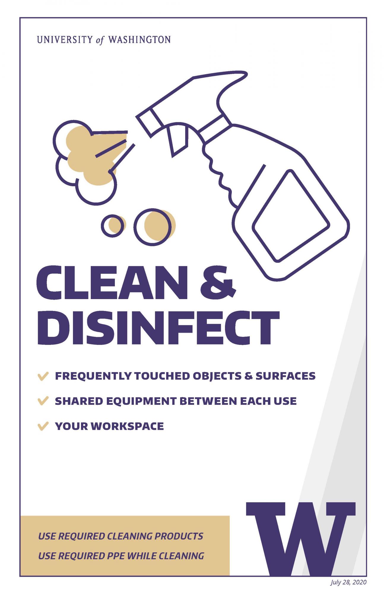 clean and disinfect poster