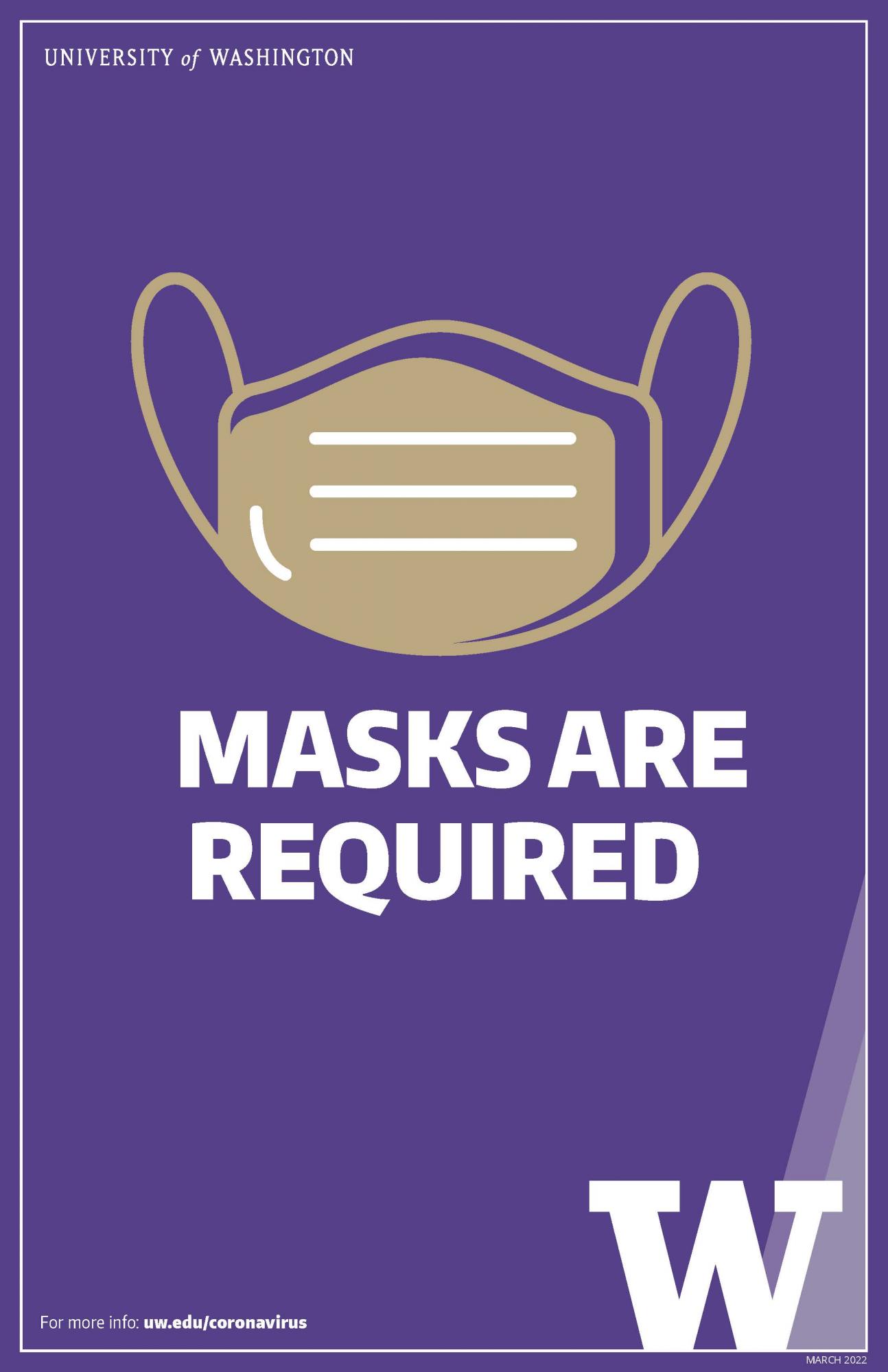 masks are required poster in color