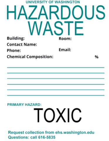 Hazardous waste label