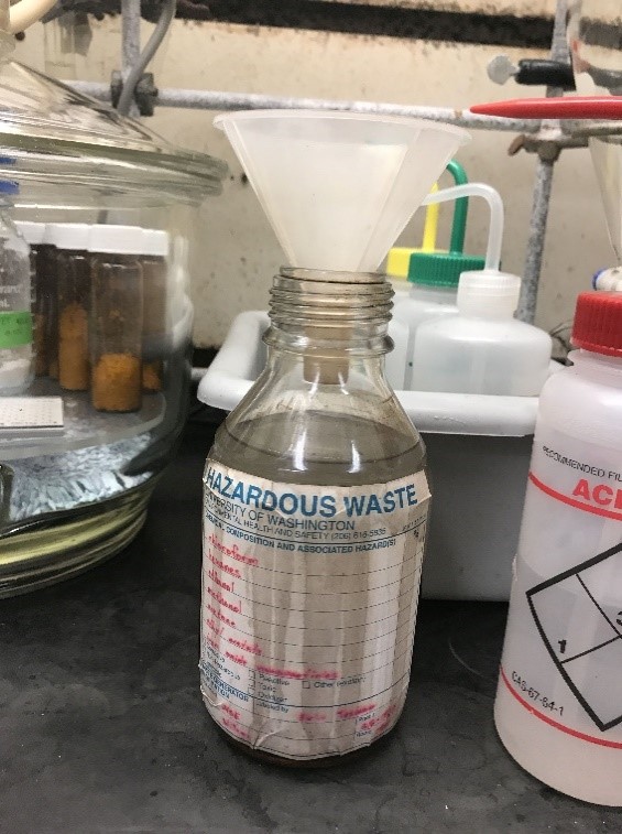 Chemical waste bottle