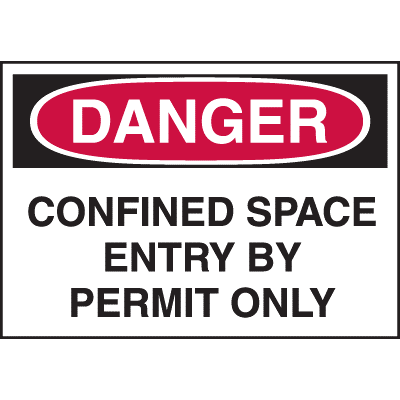 confined space entry sign