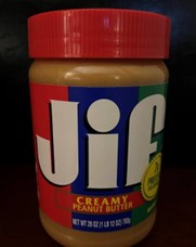 JIF peanut butter jar