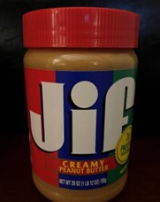 JIF peanut butter jar