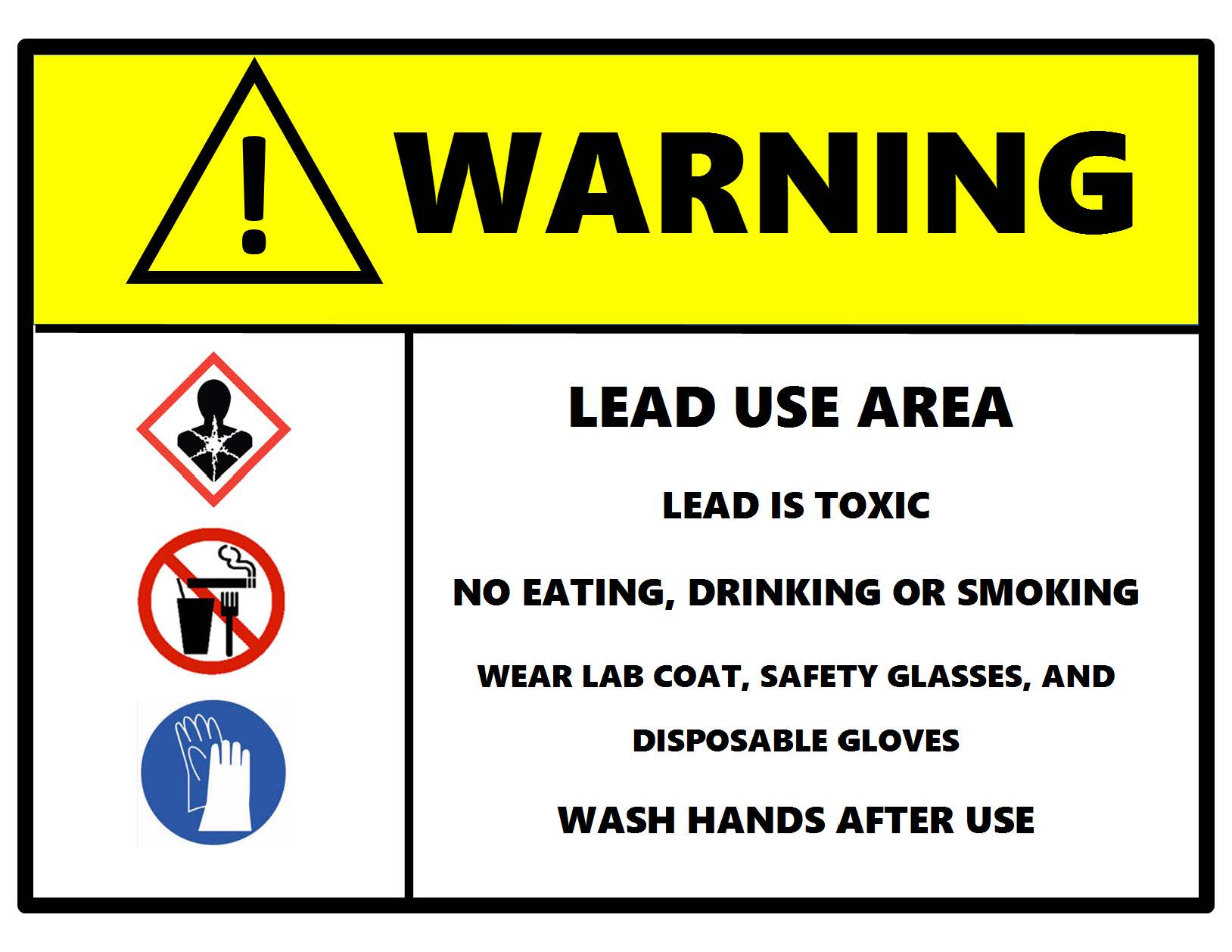 Health & Safety Caution Notice Sign 1 x Toxic Warning Symbol Sticker 
